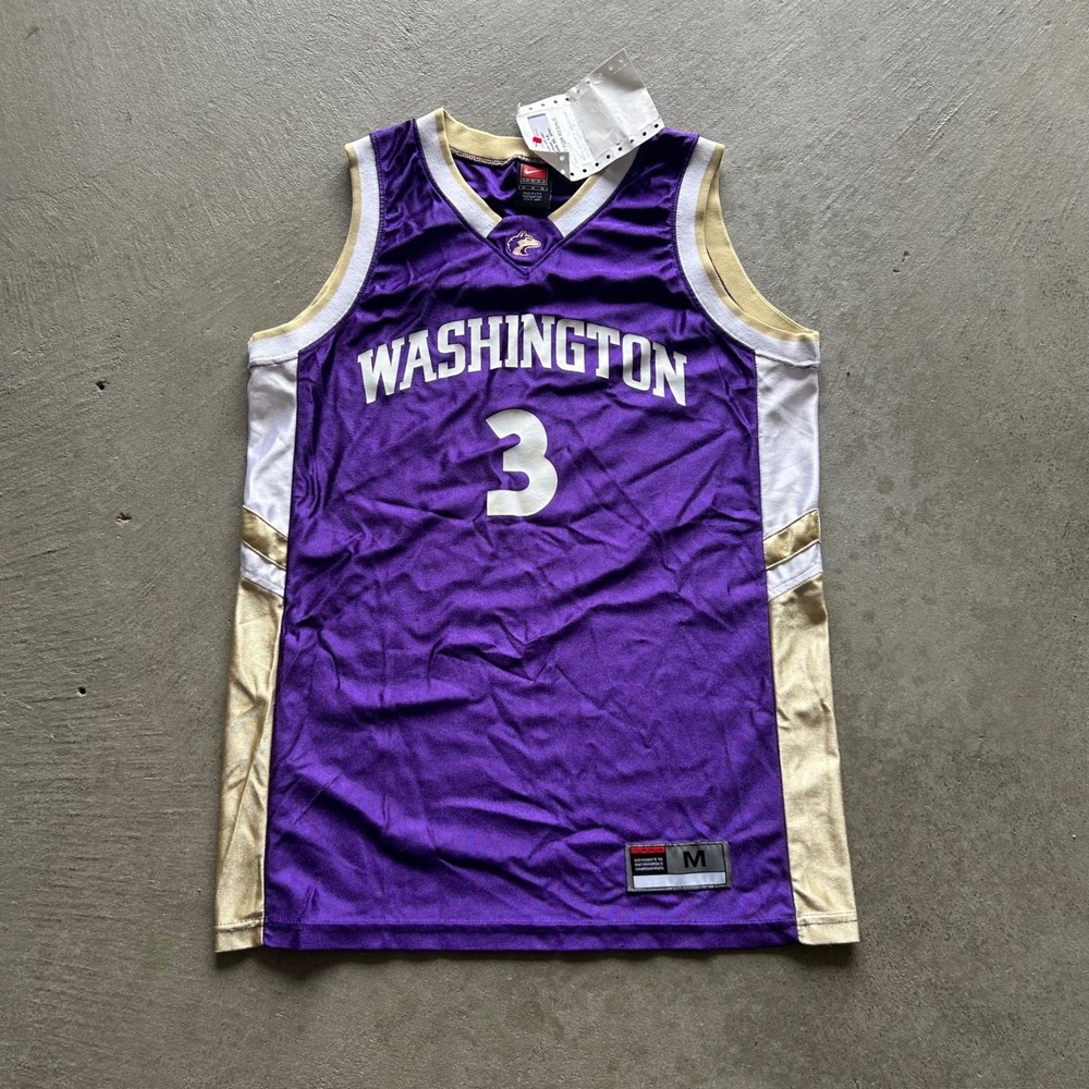 Nike Washington Huskies Game Worn Basketball Jersey Size Medium Purple Womens #3